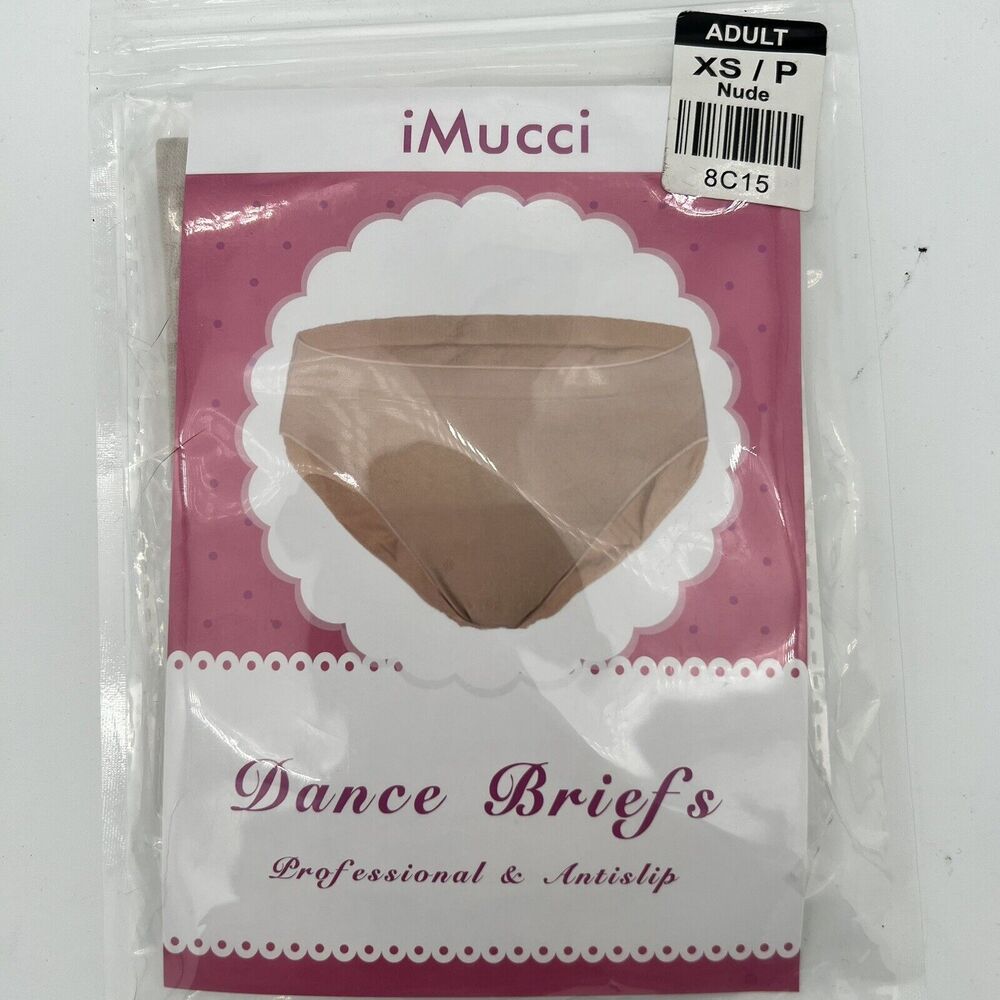 iMucci Dance Briefs Professional Anti-Slip Adult Size XS Nude 8C15.